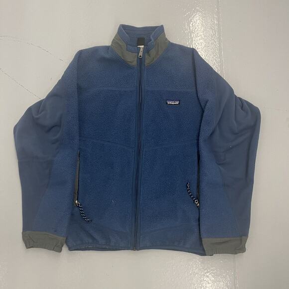 Vintage 90s Patagonia Blue Full Zip Fleece Jacket - Picture 1 of 4
